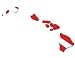 Hawaii Islands Shaped Scuba Diving Dive Flag Sticker (no Background)