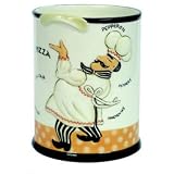 Fat French Chef Bistro Decor Kitchen Utensil Holder