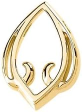 14K White Gold Pendant Enhancer