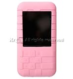 Pink Premium Silicone Skin Snap-On Cover Case MP3 Player Protector with Rotary Clip for Creative Zen Mozaic + Lanyard Gift