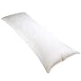 Newpoint 100-Percent Cotton 20 by 54 Body Pillow, White