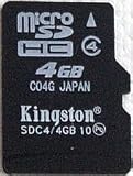 Produkt-Bild: 4 GB micro SDHC Kingston Secure Digital High Capacity HC Card Class 4 Speicherkarte f&uuml;r Samsung SGH-F110miCoach / SGH-F200 / SGH-F210 / SGH-F300 / SGH-F330 / SGH-F400 / SGH-F480 / SGH-F490 / SGH-F500 / SGH-G400Soul / SGH-G600 / SGH-G800 / SGH-G810