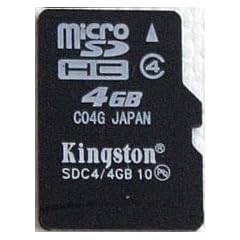 4 GB micro SDHC Kingston Secure Digital High Capacity HC Card Class 4 Speicherkarte f�r Samsung SGH-E200 / SGH-E200eco / SGH-E210 / SGH-E250 / SGH-E570 / SGH-E590