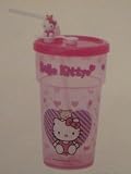 Hello Kitty Straw Cup w/Mascot: Pink