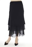 Plus Size Black River Flow Skirt