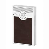 ST Dupont LIBERTé Chocolate Leather Palladium Torch Flame Ligne 2 Cigar Lighter
