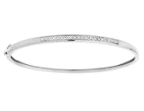 Diamond Bangle 1/10 Carat (ctw) in White Gold