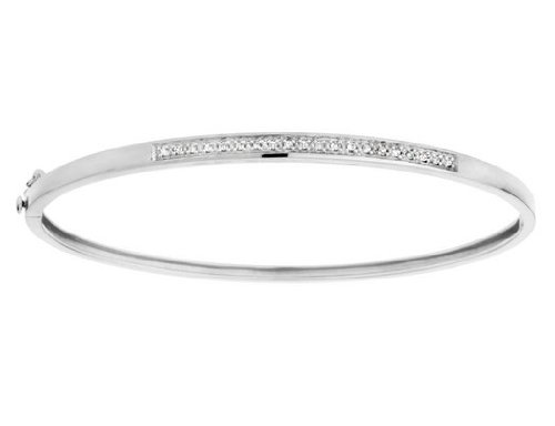Diamond Bangle 1/10 Carat (ctw) in White Gold