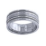 1 1/10 Carat Black & White Diamond 10k White Gold Anniversary / Wedding Ring
