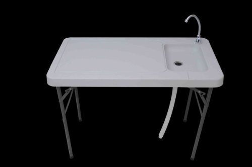 Palm Springs Folding Portable Fish Filet & Hunting Table with Sink