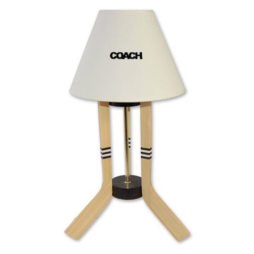 Hockey Sticks & Puck Desk Top Hockey Lamp (Coach)