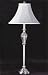 32 Sand Chrome Spin with 24% Lead Crystal Table Lamp On/Off Socket Switch