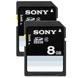 Sony SF8N4 8GB SDHC Memory Card - Pack of 2