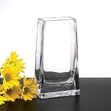 7 INCH RECTANGULAR CRYSTAL VASE