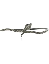 Diamond Pave Ruby Snake Palm Bracelet .925 Sterling Silver Fashion Jewelry