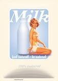 Blechschild Milk