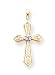14k AA Diamond Cross Pendant