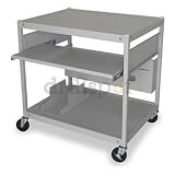 Dakota Designs 1DNN9 Mobile Computer Cart, Grey Mist