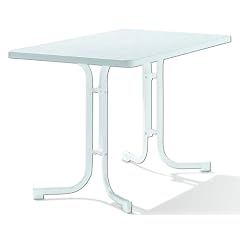 SIEGER 133/W Boulevard-Klapptisch, 115 x 70 cm, Stahlrohrgestell wei�, Mecalit-Pro-Tischplatte Marmordekor wei�, Tischh�he ca. 72 cm