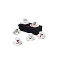 Zeller 26505 Espresso-Set, 12-teilig, "Faces", Porzellan