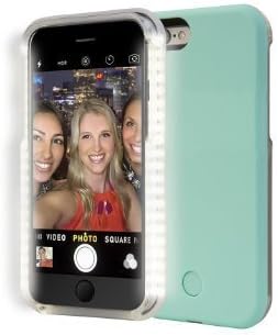 iLume® Luxury Mint Green Light Up Selfie LED illuminated Phone Cover Case iPhone Plus 6 / 6 Plus s - Dimmable (includes USB charger)