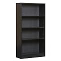 4 Shelf Bookcase - Black