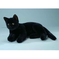 EBO 55960 - Hauskatze, 50 cm lang, asymmetrisch liegend, schwarz