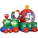 8Ft. - Gemmy Airblown Christmas Inflatable - Santa on Train with Snowglobe Polar Bear and Penguin Ornament Yard Art