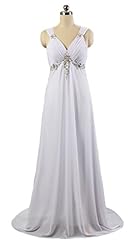 V-neck Corset   Waistline Chiffon Beaded Lace-Up  Dress