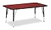 Berries 6478JCT188 Rectangle Activity Table, T-Height, 24" x 36", Red/Black/Black