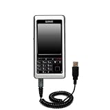  : Coiled Power Hot Sync and Charge USB Data Cable w/ Tip Exchange for the Gigabyte GSmart i120 - Gomadic Brand