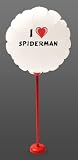 Round Shaped Party Balloon with I Love Spiderman
