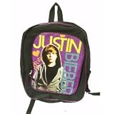 Justin Bieber 16 Inch Backback Black & Purple