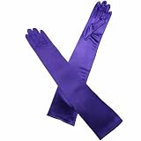 Purple Long Satin 3/4 Arm Elbow Length Gloves 31g 36XyFCL. SL160 Purple Long Satin 3/4 Arm Elbow Length Gloves