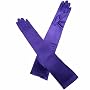 PURPLE LONG SATIN 3/4 ARM ELBOW LENGTH GLOVES