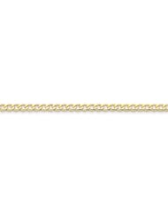 10k 4.3mm Semi-Solid Curb Link Chain, Size 8