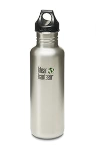 Klean Kanteen Stainless Steel Bottle with Loop Cap (Brushed Stainless, 27-Ounce)