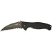 Police Sark, Black Blade, Pointed Tip, Serrated