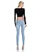 KOGMO Womens Long Sleeve Basic Crop Top Round Neck With Stretch -S-BLACK