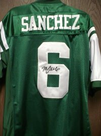 Sanchez, Mark Autographed/Hand Signed Authentic New York Jets Jersey