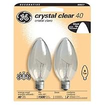 GE Candelabra Base Light Bulb, 40 Watts, Pack Of 2