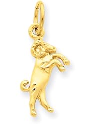 14k Aries Zodiac Charm
