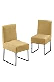 Delfino Set Of Two Chairs 35.5hx18w Chamois