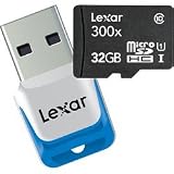 Lexar microSDHC 300x 32GB UHS-I Flash Memory Card LSDMI32GBBNL300R