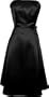 50's Strapless Satin Formal Bridesmaid Prom Dress Holiday Gown