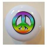 Peace Sign Retro Ceramic Cabinet Drawer Pull Knob