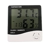 LCD Display Temperature and Humidity Meter with Alarm Clock Hygrometer ~ Generic