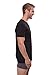 Men's Bamboo V-Neck Undershirt (Black, X-Large) Plain T-Shirts for Him MB6002-BLK-XL