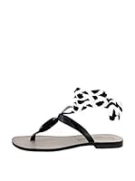 Dolceamore Chanclas al dedo (Negro / Blanco)