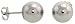 10k White Gold 8mm Ball Stud Earrings